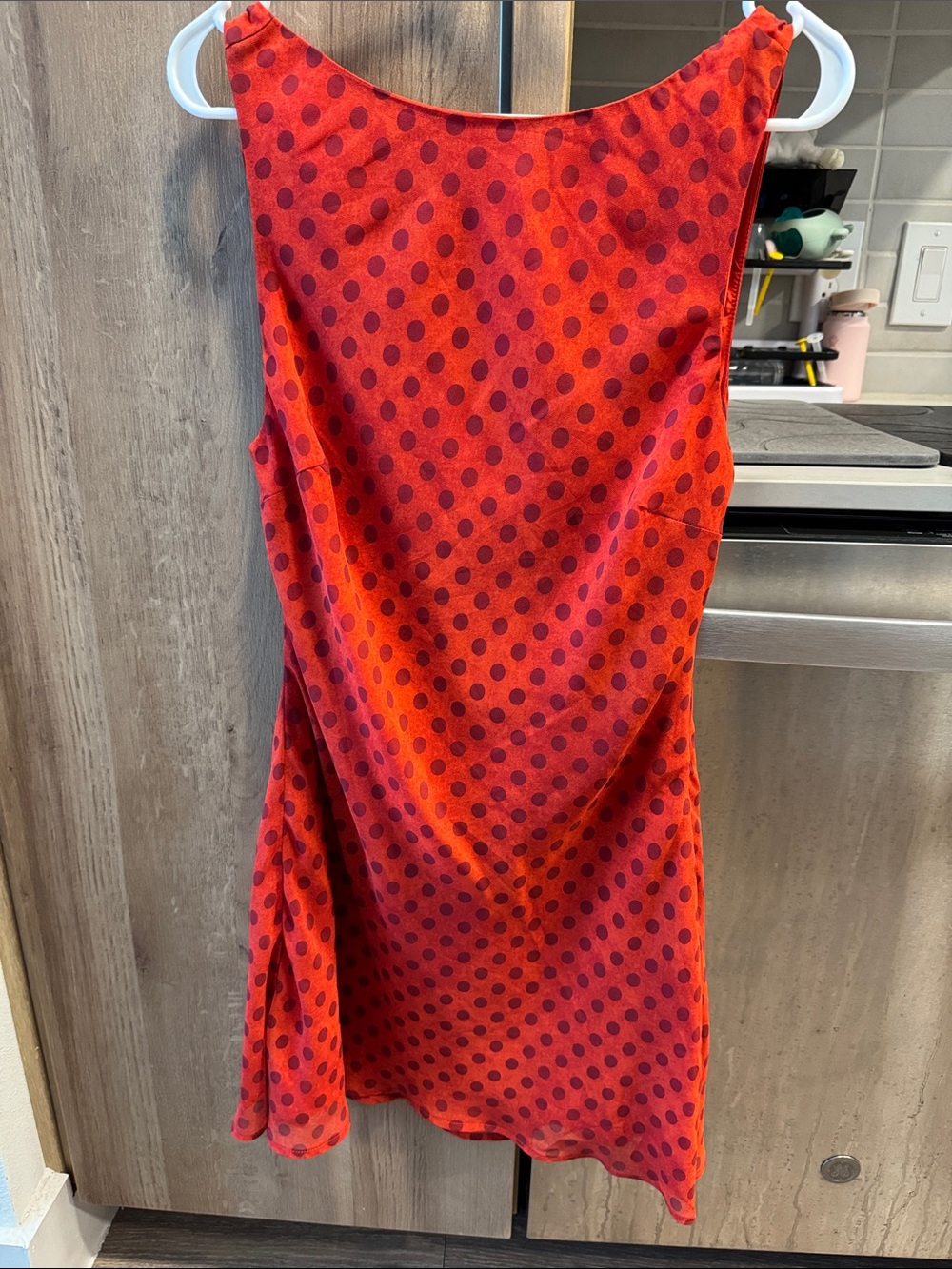 Red Polka Dot Sleeveless Women's Dress